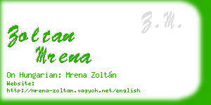 zoltan mrena business card